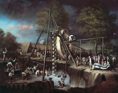 Exhumación del mastodonte, 1806 de Charles Willson Peale
